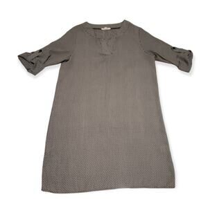 Freeway Black & White Box Design Pull Over3 Quarter Sleeve Dress - Size Medium